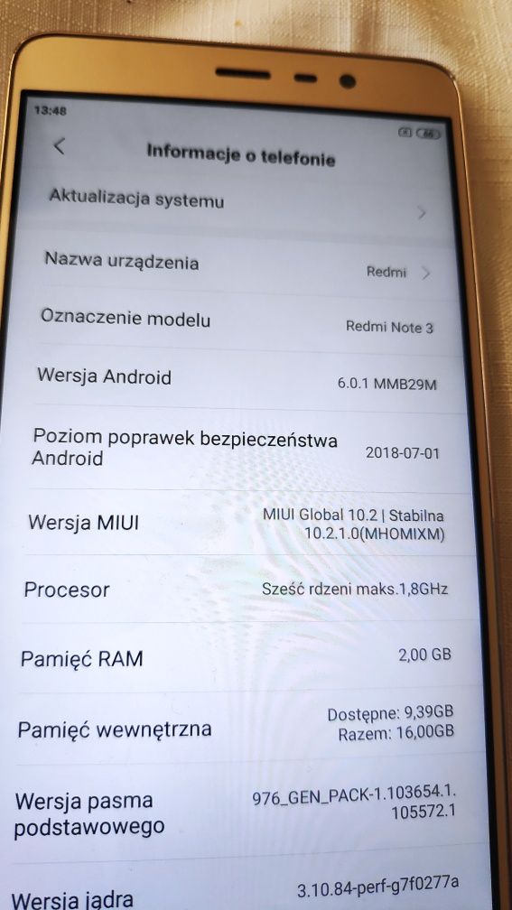 Redmi note 3 sprawny