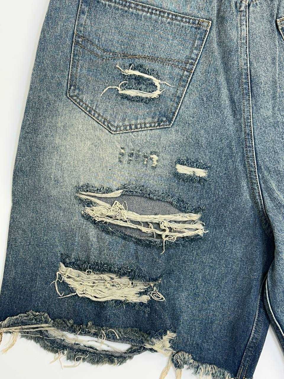 Шорти baggy сині шорты синие голубі сustom distressed archive opium M