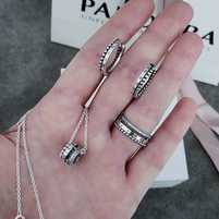 Pandora сережки каблучка підвіска браслет