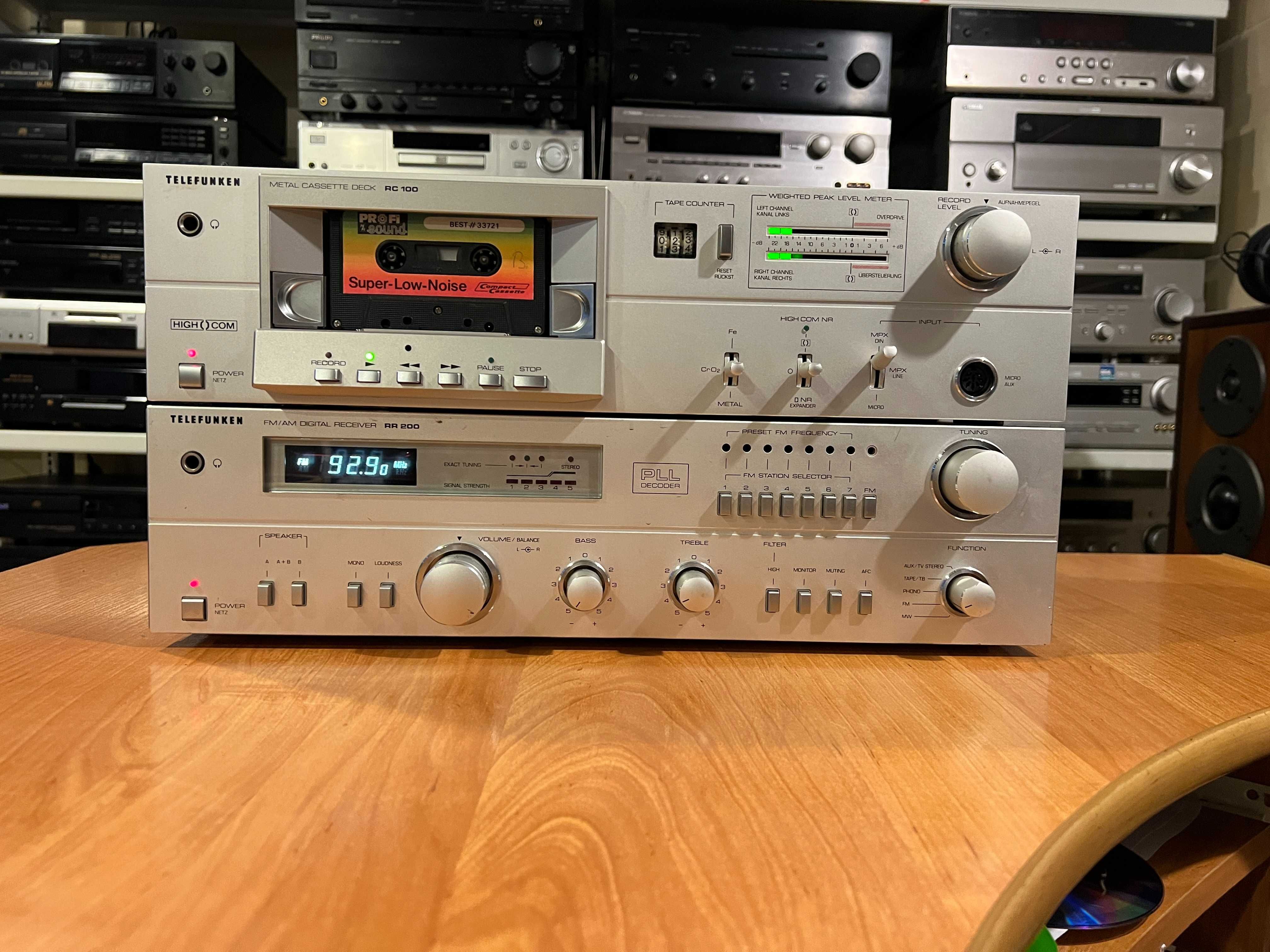 Wieża Telefunken Amplituner RR200 Tuner RC100 Vintage, Audio Room