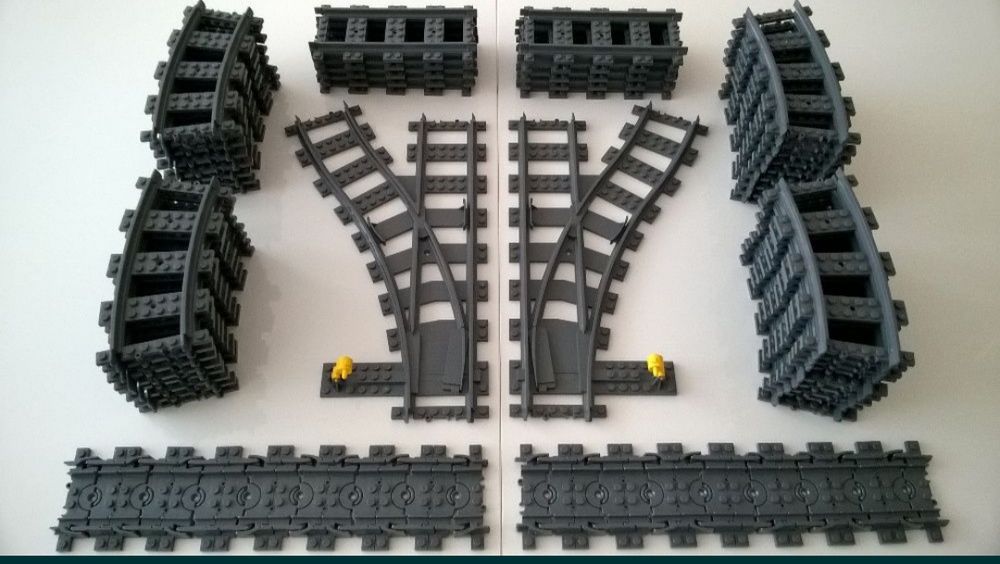 (aktualne) Lego tory, proste, łukowe, elastyczne, zwrotnice
