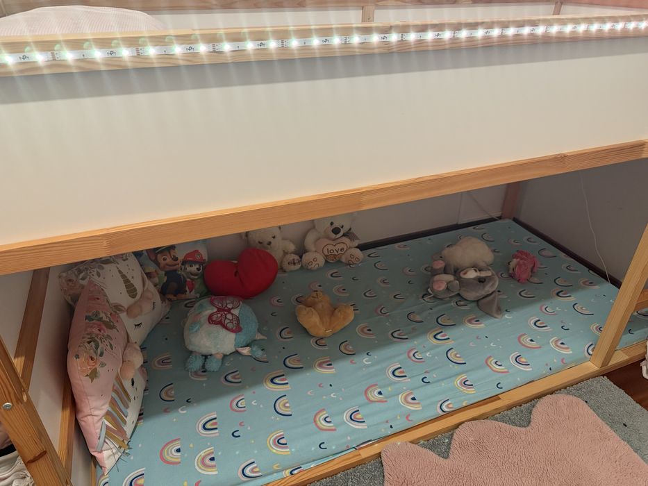 Cama IKEA KURA + Colchão (excelente estado, igual a nova)