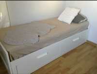 Leżanka łóżko IKEA Brimnes plus materace