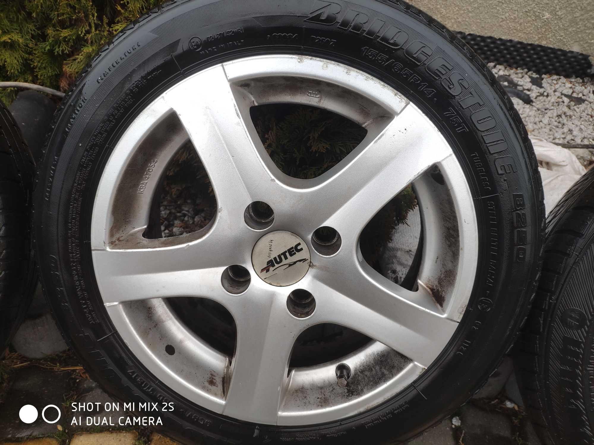 Koła VW Opel 4x100 Nissan 155/65R14 Suzuki lato letnie aluminiowe alu