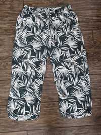 Letnie spodnie z szerokimi nogawkami wide leg tropical, L-XL