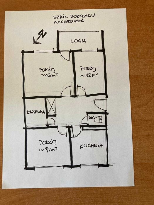 3-pokojowe mieszkanie z balkonem na bliskim Zaodrzu /ul.Wrocławska/