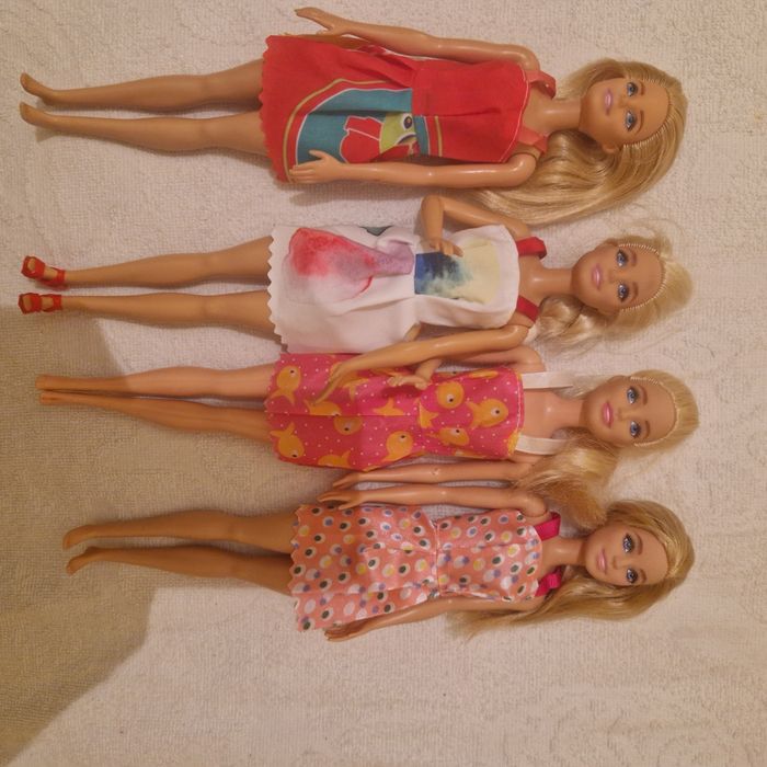 Cztery orginalne lalki barbie mattel tanio