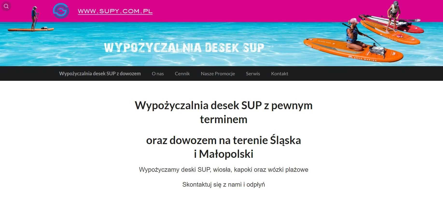 Wynajmij deskę SUP weź ją  na wczasy  dowóz pewny sprzęt i termin