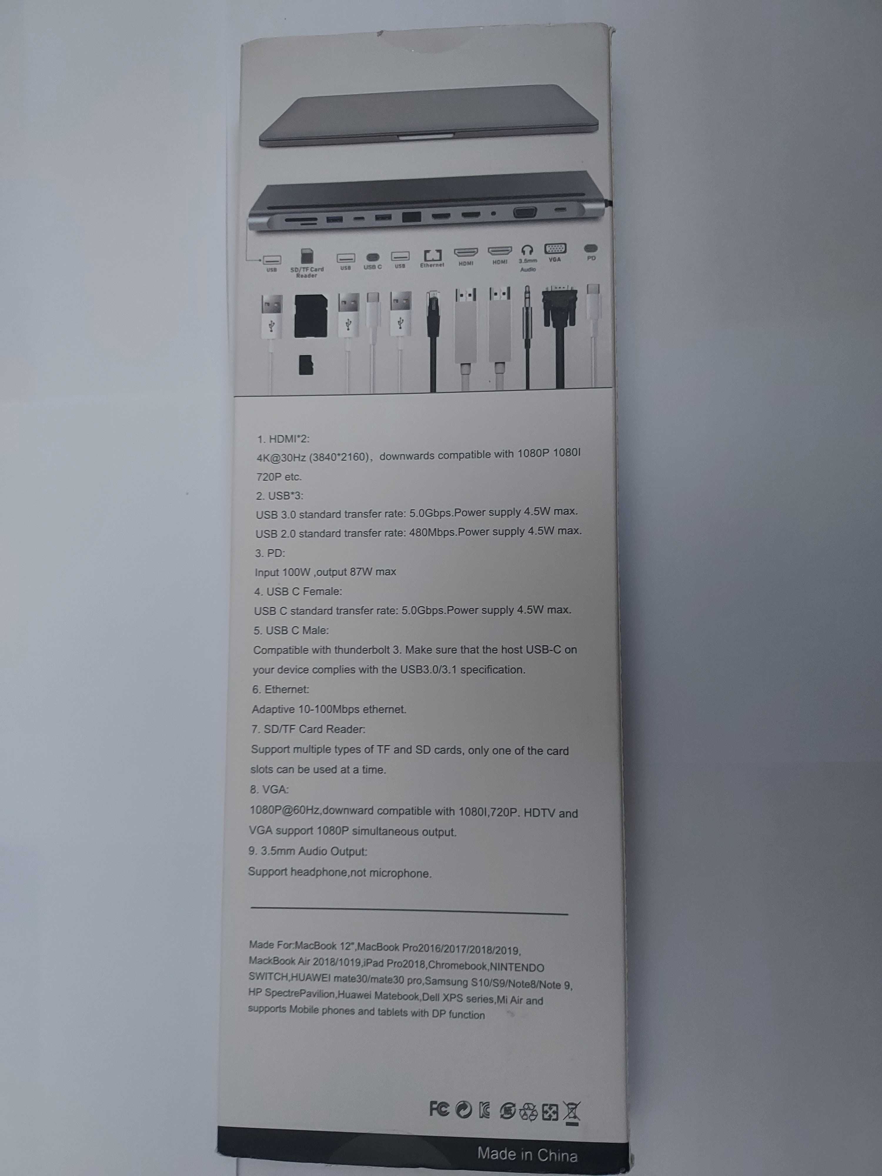 Stacja dokująca MST Hub Usb 12 w 1