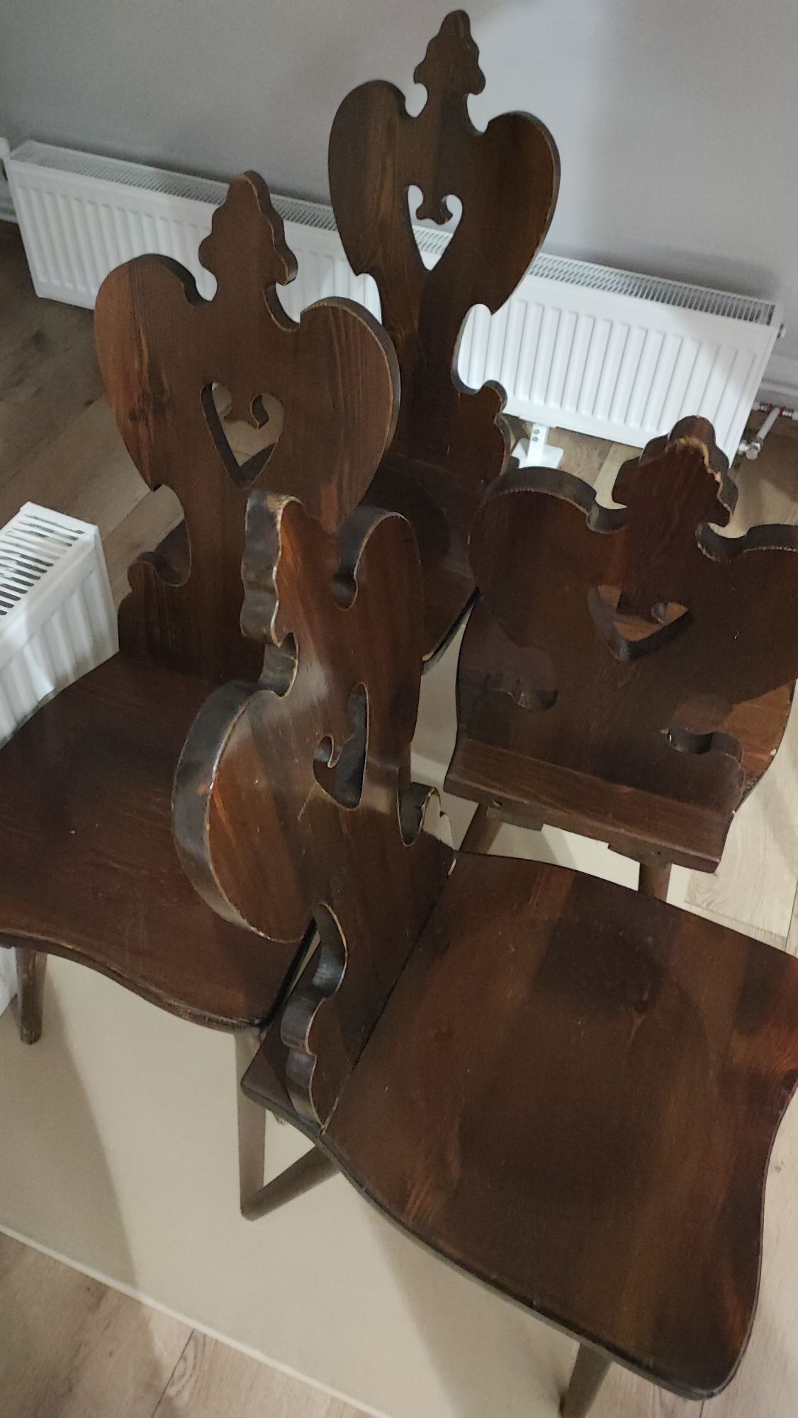 Krzesła drewniane 1986r. Cepelia