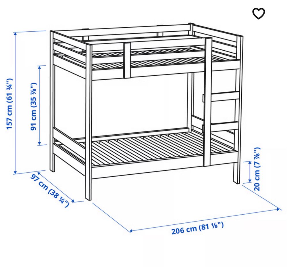 Łóżko piętrowe ikea