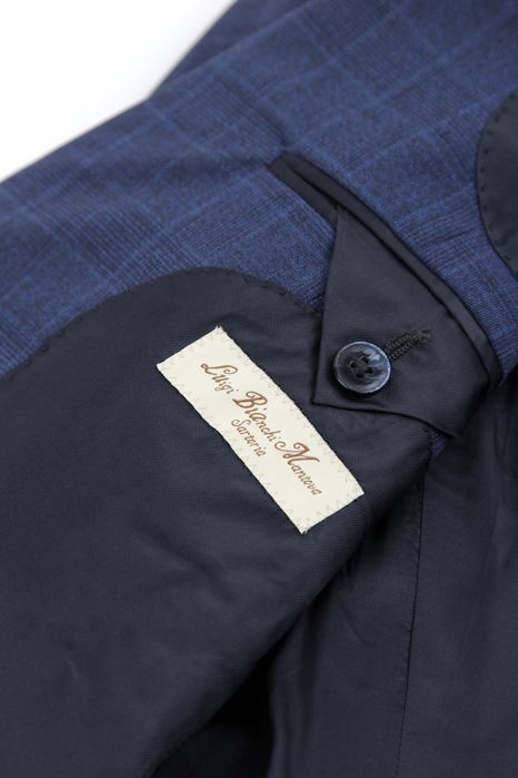 LUIGI BIANCHI Mantova Sartoria чоловічий картатий вовняний піджак (S)