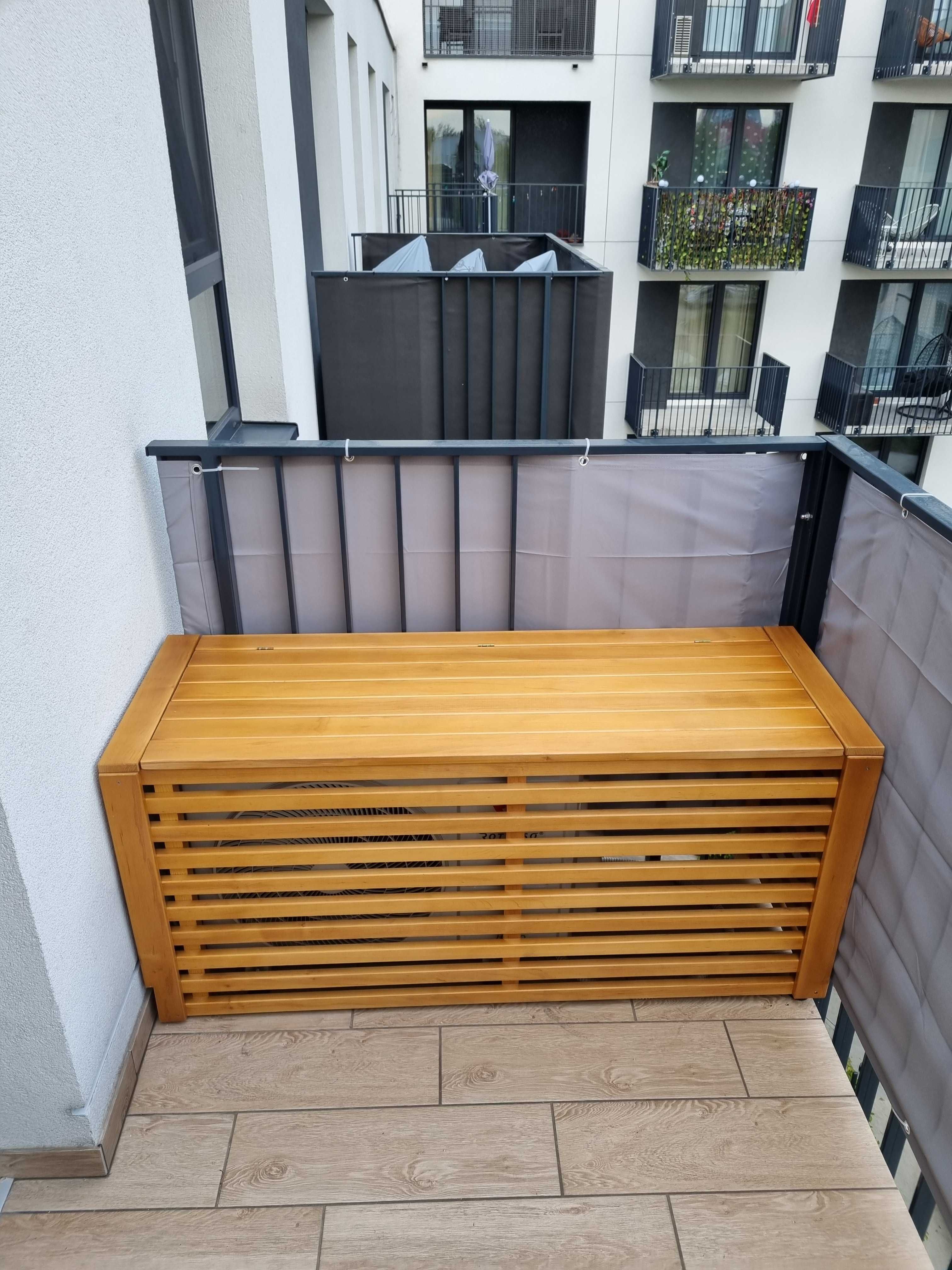 Zabudowa balkonu klimatyzatora pergola kratka