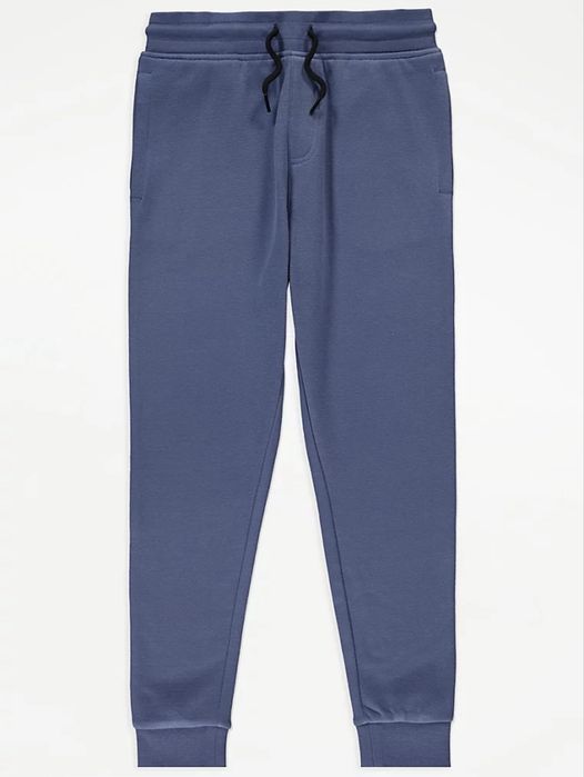 170 176 George niebieskie spodnie dresowe joggersy ciepłe ocieplane