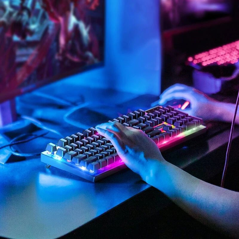 Игровая проводная клавиатура и мышка с RGB подсветкой Hoco GM18