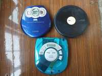 Kolekcja starych discmanów Philips odtwarzacz CD mp3 3 sztuki komplet