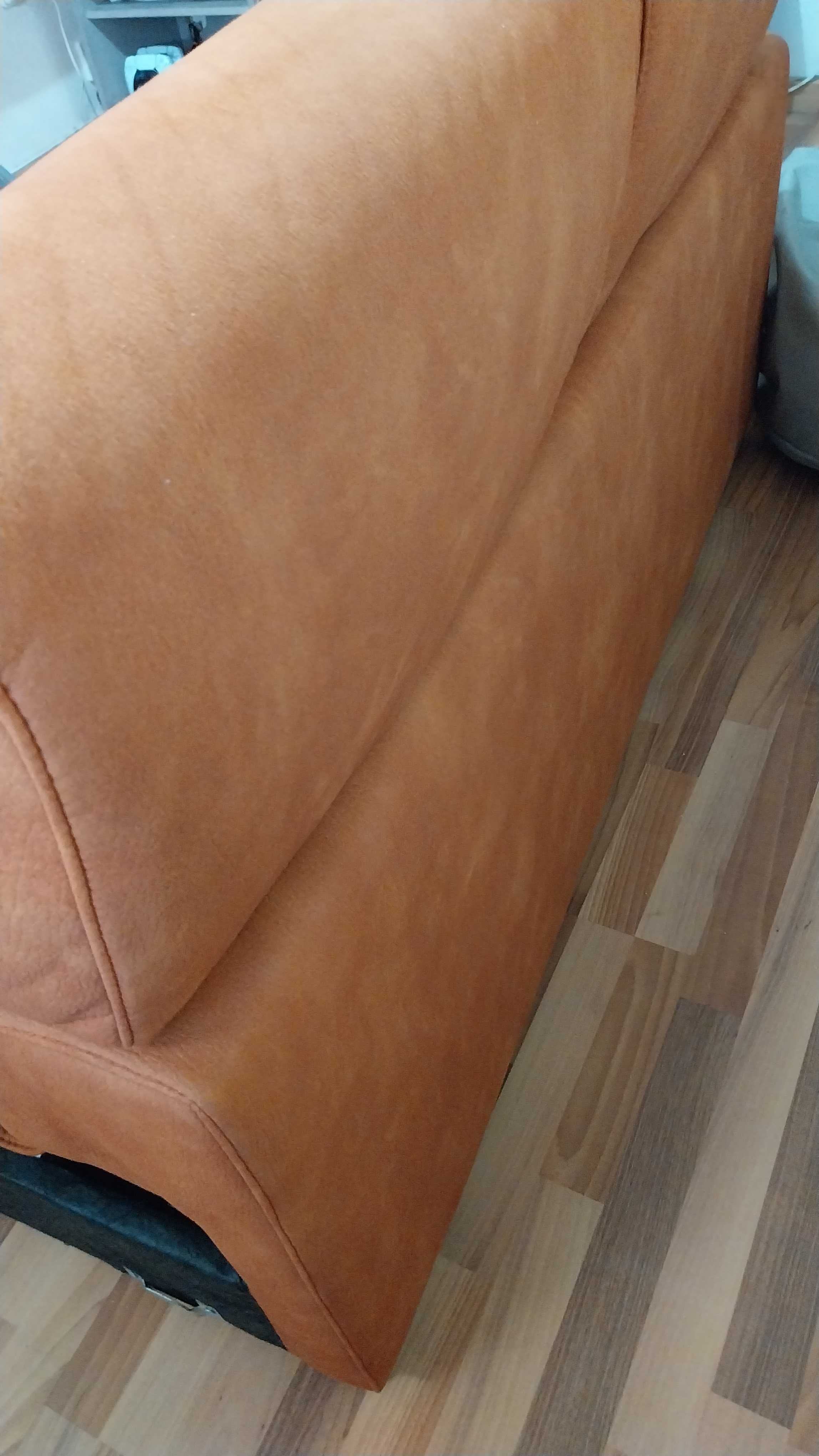 Sofa chaise long bom estado oferta candeeiro em madeira e tecido