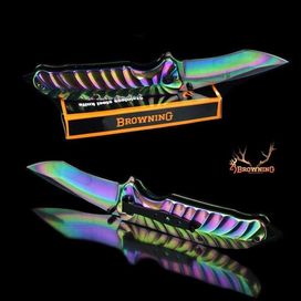 Nóż scyzoryk TAKTYCZNY BROWNING Tęczowy Rainbow RGB BR7
