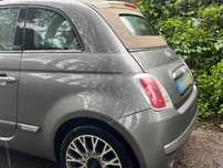 Fiat 500C - cinzento com capota bege