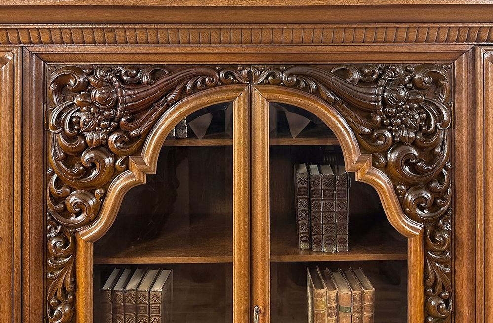 BIBLIOTEKA WITRYNA antyk szafa 100-letnia 3 szuflady