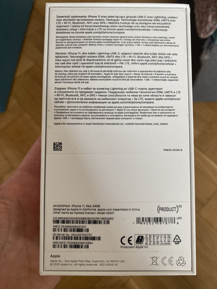 Iphone 11 czerwony 64gb warszawa apple