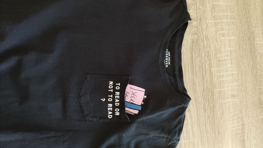 T-shirt rozm. 140, reserved, bluzeczka czarna