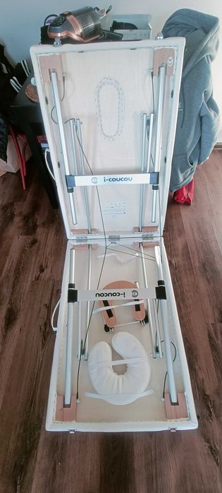 Lekki Stół do masażu aluminiowy kolor biały