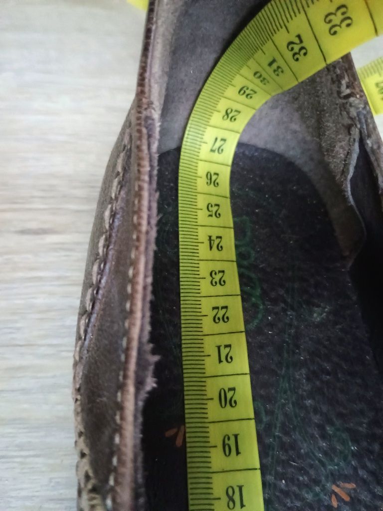 Baleriny brązowe skóra naturalna B&CO 40/26,5 cm