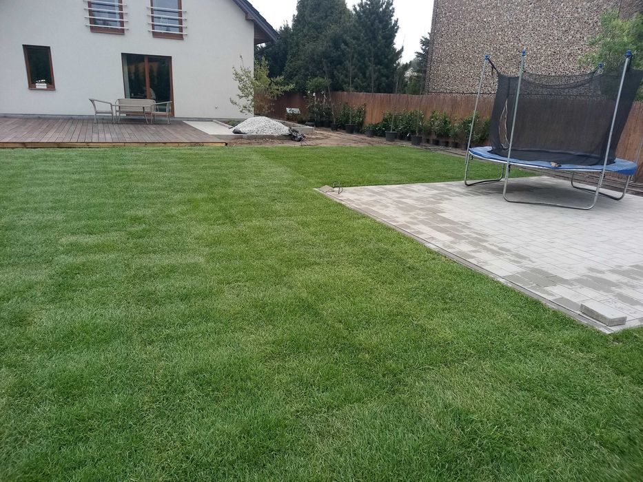 Trawa z rolki, trawa rolowana, zakładanie trawników