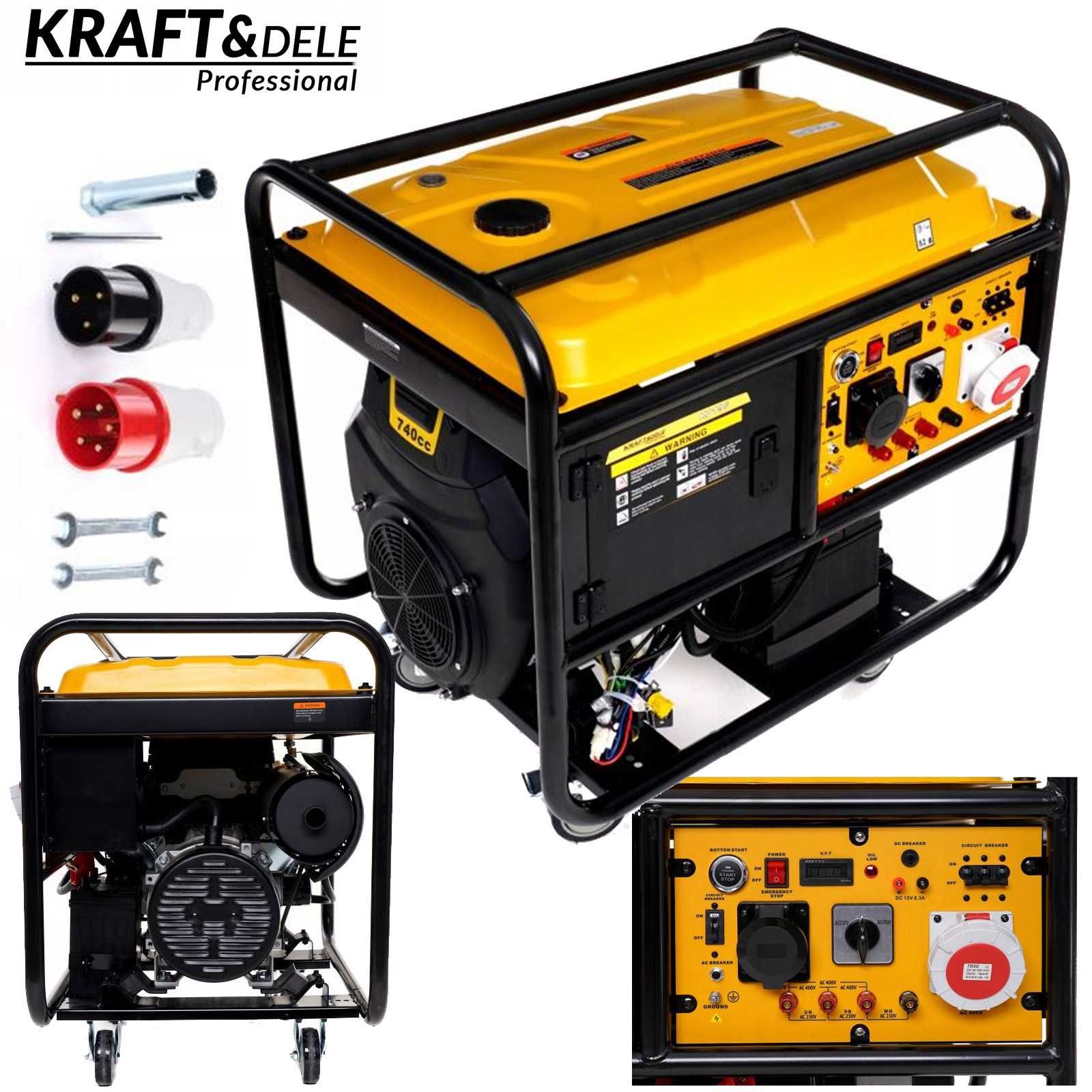KRAFT&DELE Agregat Prądotwórczy Trójfazowy 15000w 15kw Przenośny KD196