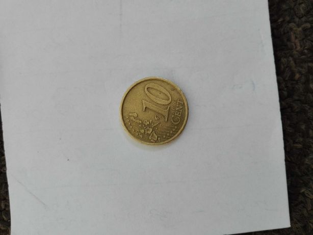 Monety rok 1999 .2000 . 2 monety 10 eurocent  i 2 monety 50 eurocent