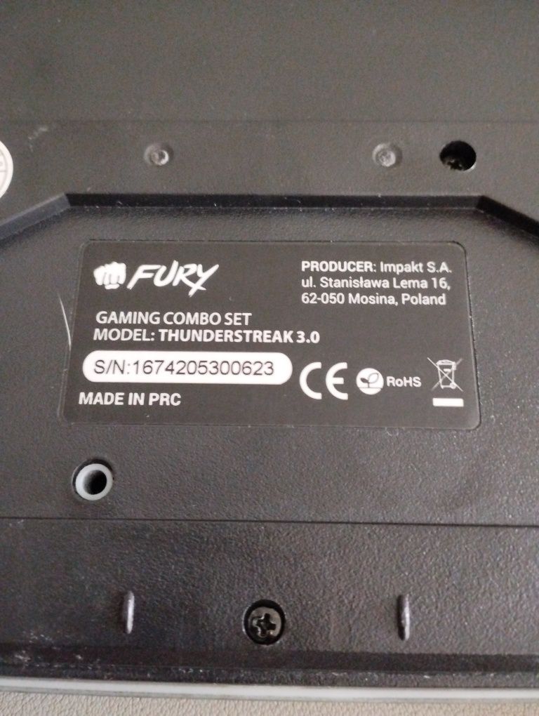 Klawiatura fury thunderstreak 3.0 używana