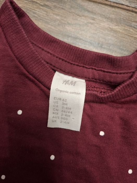 Sukienka 62 bordowa H&M świąteczna