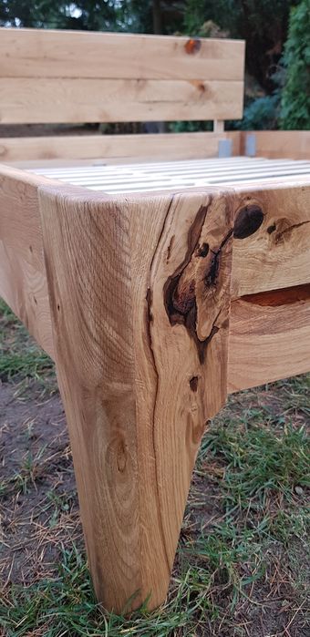 Łóżko dębowe 160x200 *LENKA - XR* dąb rustykalny.