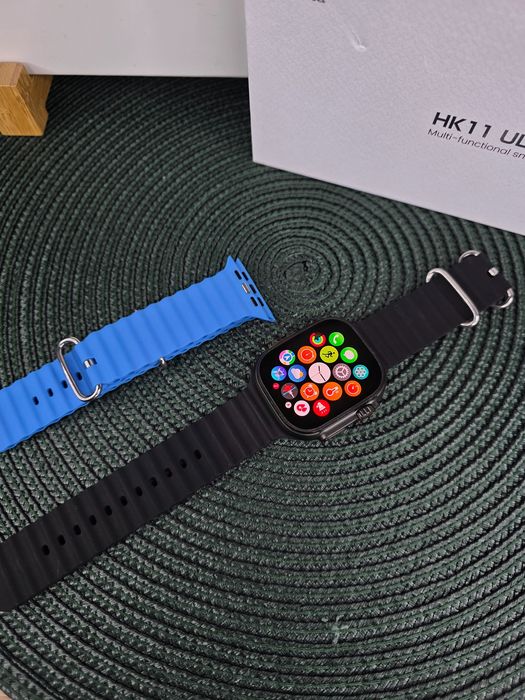Smartwatch męski HK Ultra3 , AMOLED 2,12” • 2 paski • NOWY