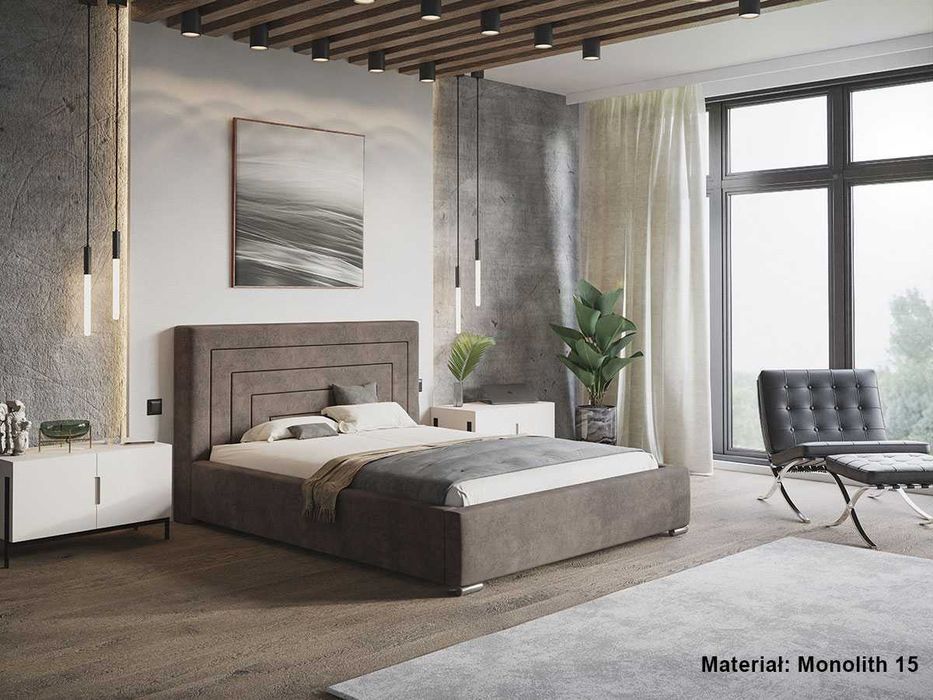 Łóżko 140x200 tapicerowane Royal 3 z pojemnikiem stelaż