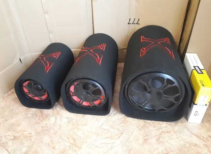 Активный сабвуфер бочка. Колонка в авто для дома. автоакустика. Саб