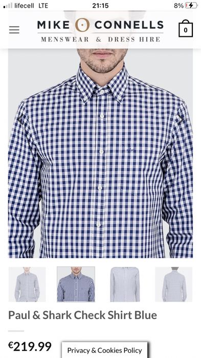 Рубашка Paul Shark Micro-Tencel  Оригінал