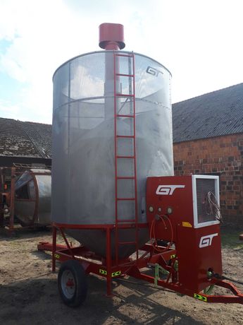 Suszarnia mobilna do zbóż typu Pedrotti firmy GT 10 ton gaz lpg WOM