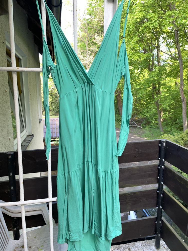 Zielona letnia sukienka XS-M