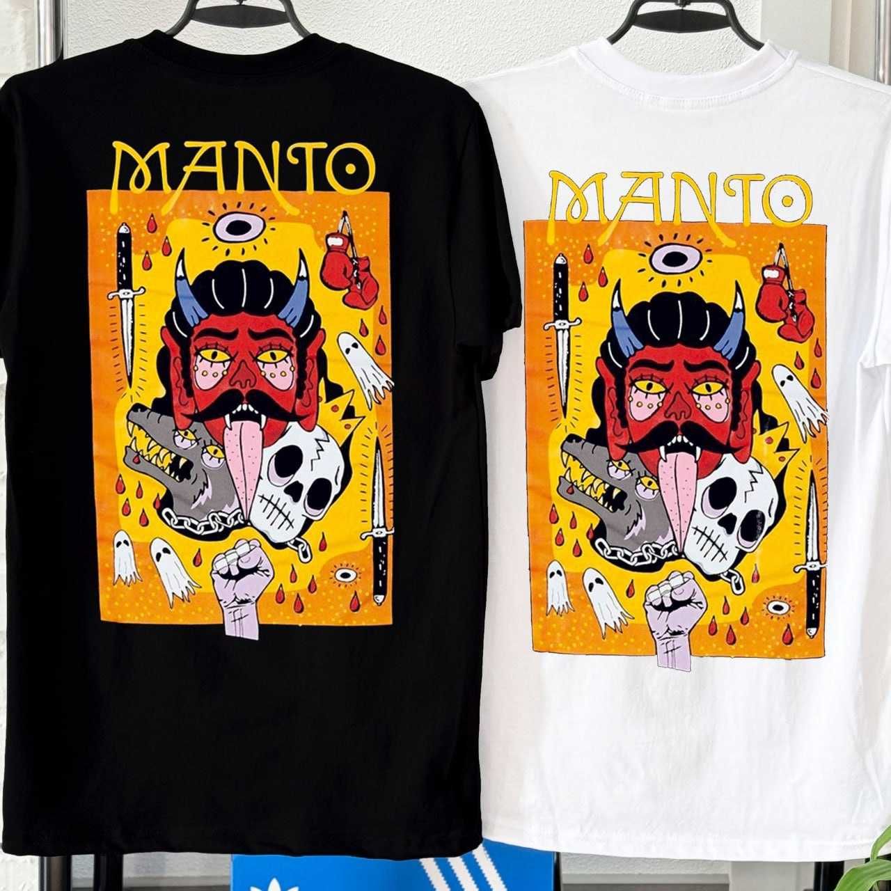 Новая футболка MANTO / x Ktof x / ХС С М Л ХЛ / Белая Черная / МАНТО
