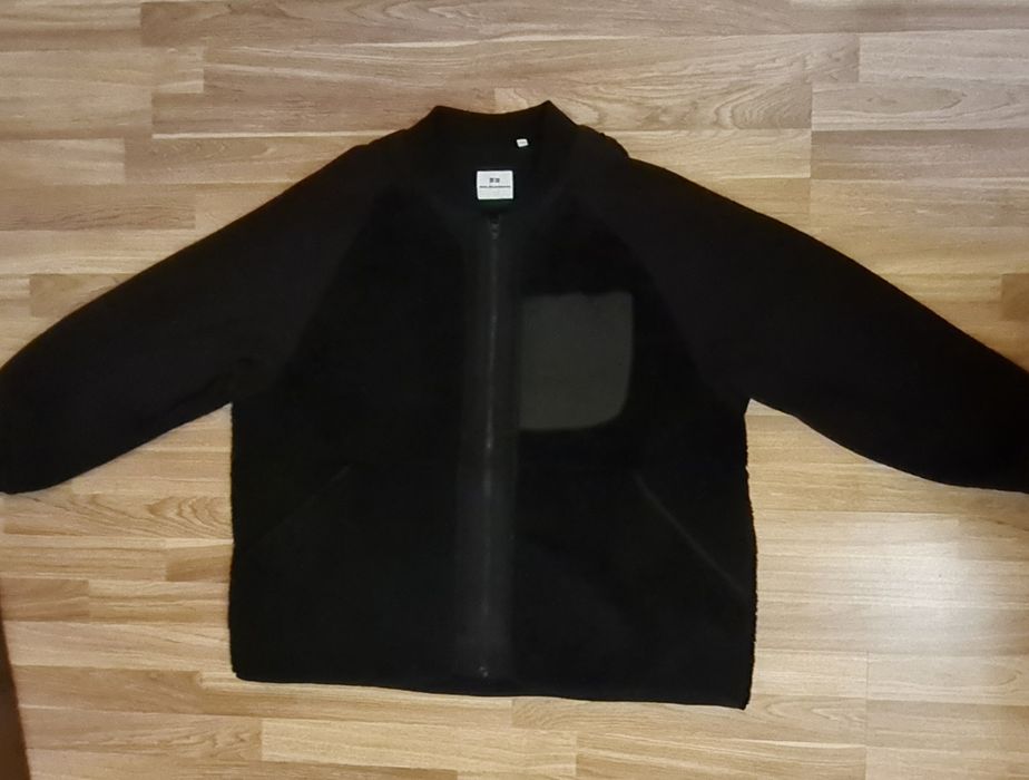 Чорна флісова куртка Uniqlo × White Mountaineering 3XL