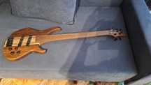 Gitara basowa bas harley benton hbz-2005fl bezprogowa, fretless