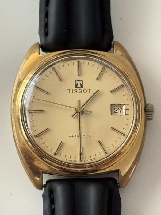 Zegarek męski Tissot Automatic, złocony, duży wymiary 38/42mm