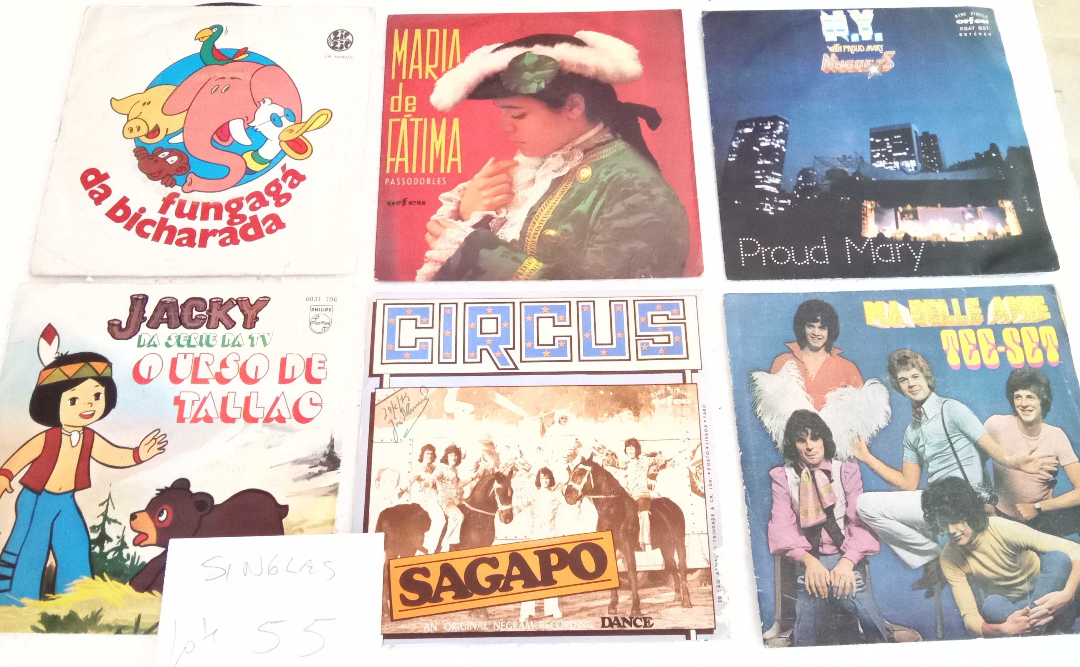 Singles " Vinil", lote nº 55, de 6 discos, por 5€