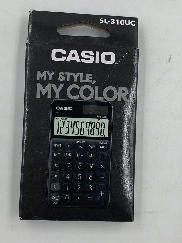 kalkulator biurowy casio sl-310uc czarny +białe etui wyświetlacz lcd