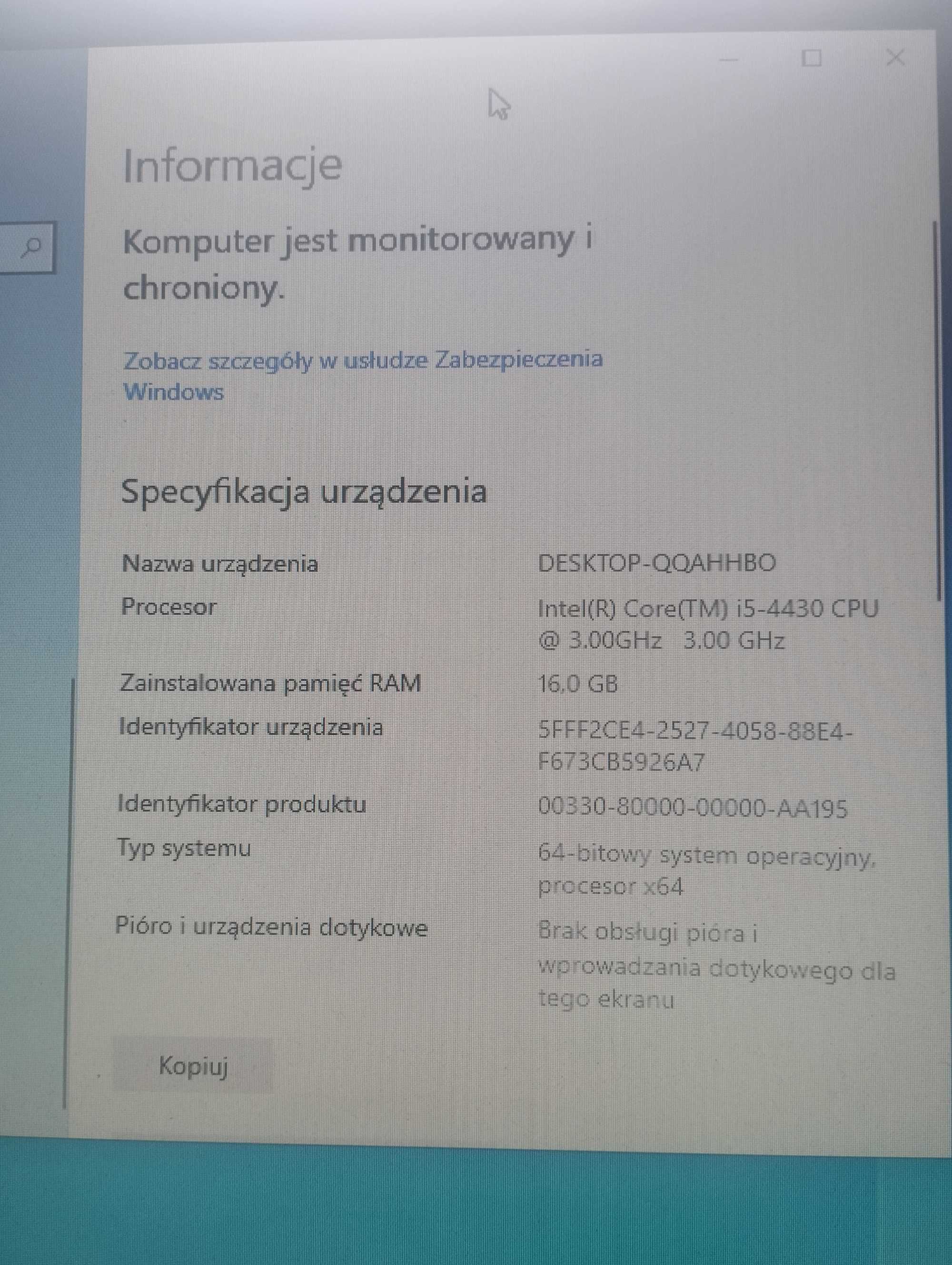 Sprzedam komputer stacjonarny