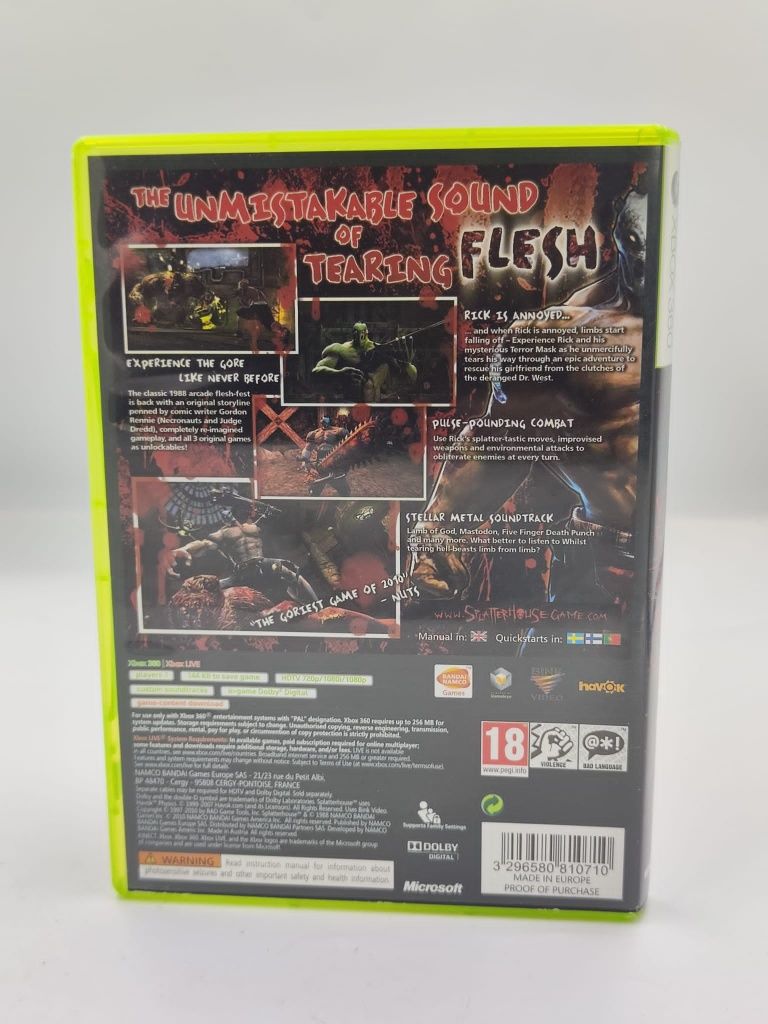 Splatterhouse 3xA Xbox nr 1520