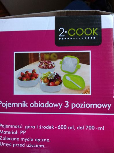 Pojemnik 3 poziomowy obiadowy