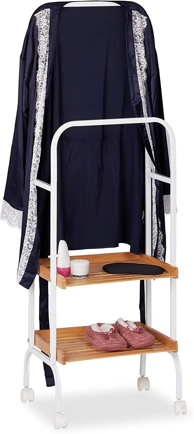 Relaxdays Stummer Diener Mobilny wieszak na ubrania 129 x 42 x 32 cm